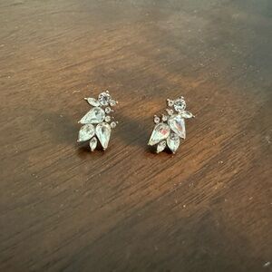 Elegant Silver Crystal Earrings